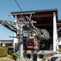 Talstation der Kabinenbahn Kitzbühel-Hahnenkamm, September 2023