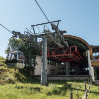 Talstation der Kabinenbahn Pletzeralm-Hornköpfl, September 2023
