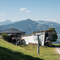 Talstation der Kabinenbahn Pletzeralm-Hornköpfl, September 2023