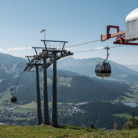 Bergstation der Kabinenbahn Kitzbühel-Pletzeralm, September 2023