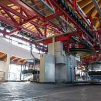 Talstation der Kabinenbahn Pletzeralm-Hornköpfl, September 2023