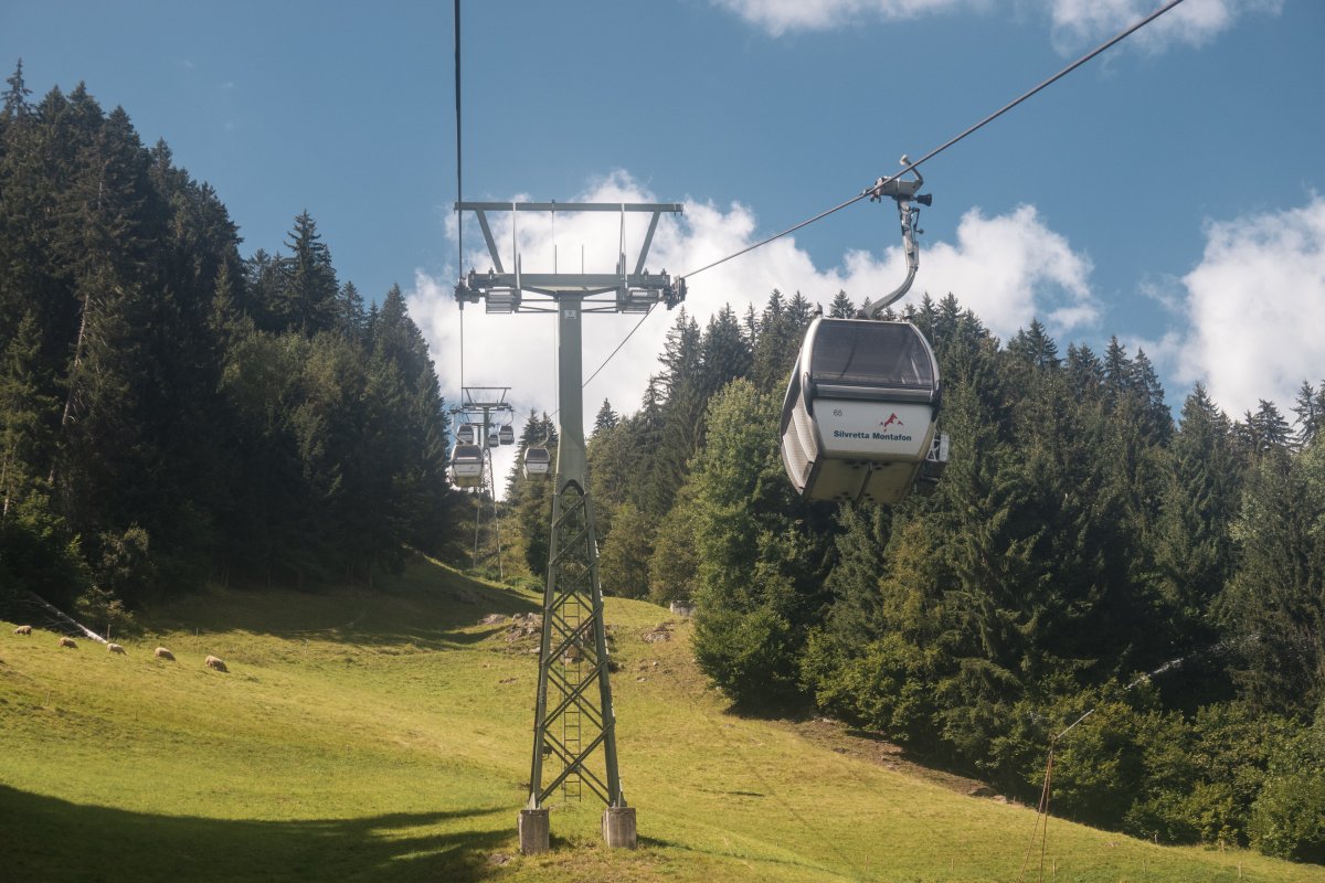 Bergfahrt mit der Versettlabahn im Montafon