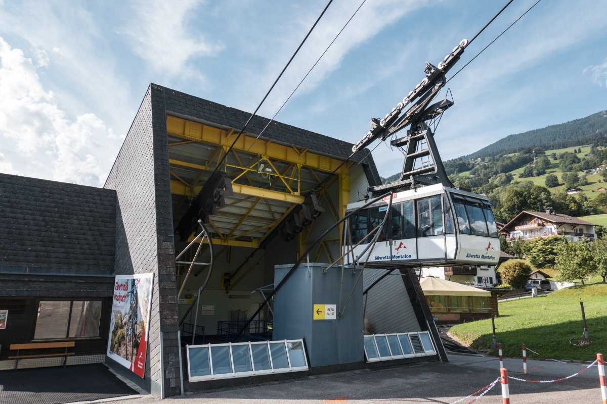 Talstation der Luftseilbahn Schruns-Hochjoch, September 2022