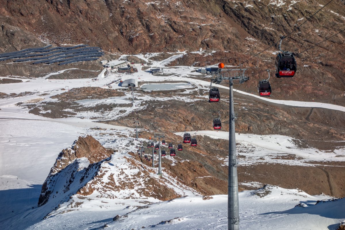 Kabinenbahn Pitztalgletscher-Hinterer Brunnenkogel, Oktober 2016