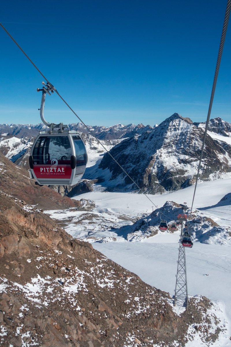 Kabinenbahn Mittelbergferner, Oktober 2016