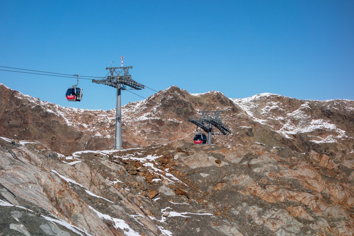 Kabinenbahn Mittelbergferner, Oktober 2016
