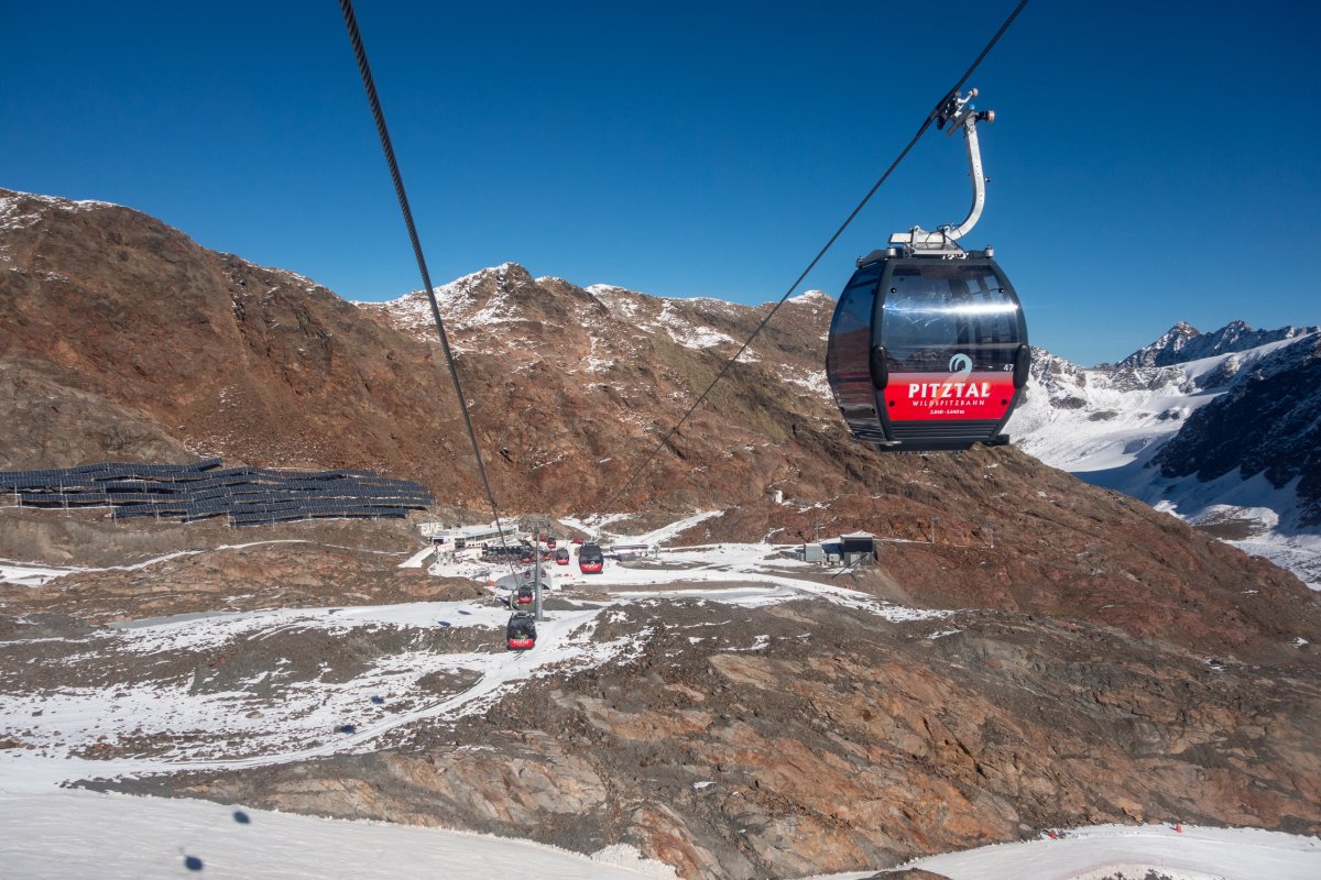 Kabinenbahn Pitztalgletscher-Hinterer Brunnenkogel, Oktober 2016