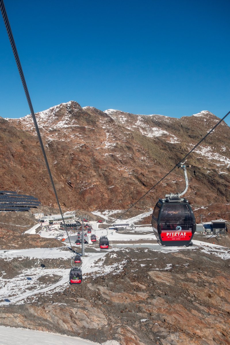 Kabinenbahn Pitztalgletscher-Hinterer Brunnenkogel, Oktober 2016