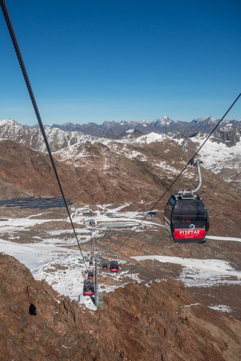 Kabinenbahn Pitztalgletscher-Hinterer Brunnenkogel, Oktober 2016