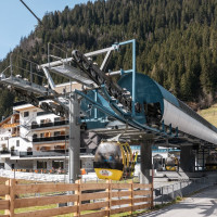 Talstation der Kabinenbahn See-Medrigjoch, März 2025