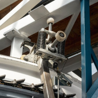 Klemme der Kabinenbahn See-Medrigjoch, März 2025