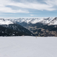 Abfahrt am Schlepplift Medrigalm, März 2025