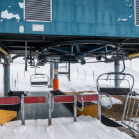 Talstation der Sesselbahn Rossmoos, März 2025