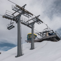 Bergstation der Sesselbahn Rossmoos, März 2025