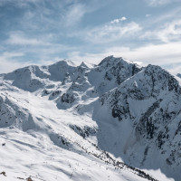 Panorama von der Bergstation der Kabinenbahn Furglerblick, März 2025