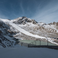 Rettenbachferner mit Weltcuppiste, Oktober 2025