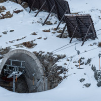 Bergstation des Schlepplifts Karleskogl, Oktober 2025