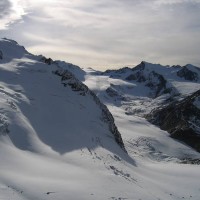 Blick vom Rettenbachjoch Richtung Pitztal, Oktober 2005