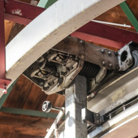 Klemme der Kabinenbahn Wagrain-Grafenberg, März 2023