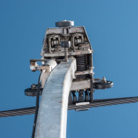 Klemme der Kabinenbahn Wagrain-Grafenberg, März 2023