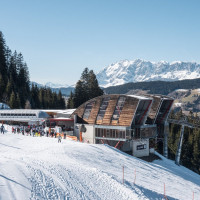 Bergstation der Luftseilbahn Grießenkar-Grafenberg, März 2023