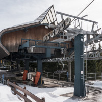 Talstation der Sesselbahn Sonnenalm-Sonnkogel, März 2023