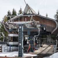 Talstation der Sesselbahn Sonnenalm-Sonnkogel, März 2023