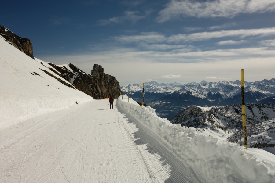 Skipiste Tsantonnaire-Petit Pré, März 2014