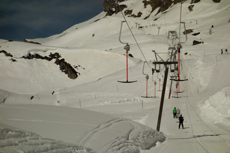 Schlepplift Petit Pré, März 2014