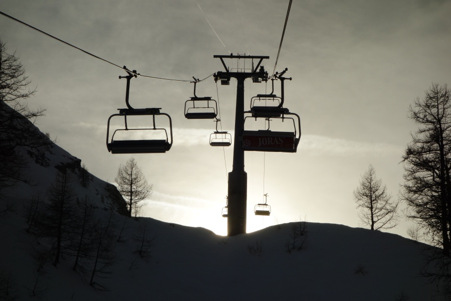 Sesselbahn Jorasse-Col de la Forcle, März 2014