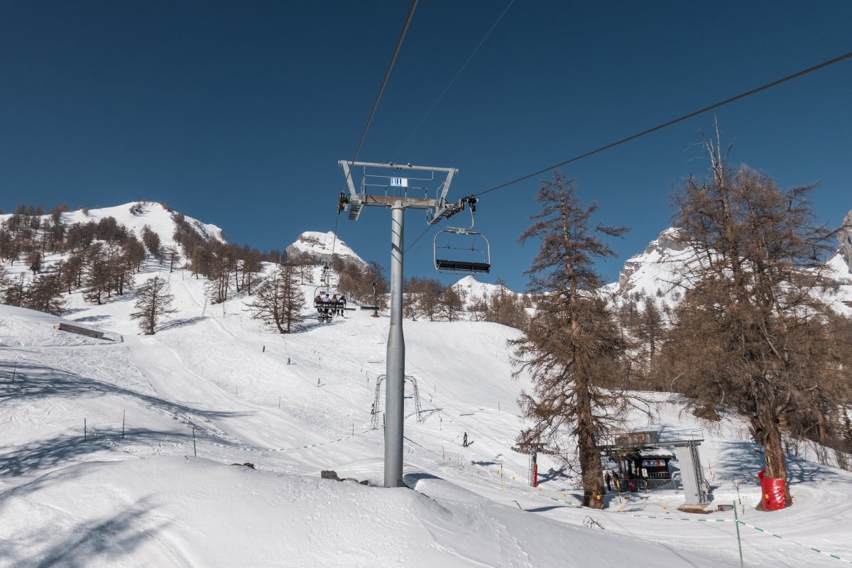 Sesselbahn Jorasse im Skigebiet Ovronnaz