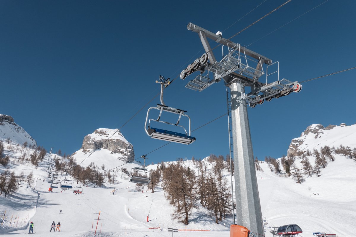 Sesselbahn Jorasse-Col de la Forcle, März 2022