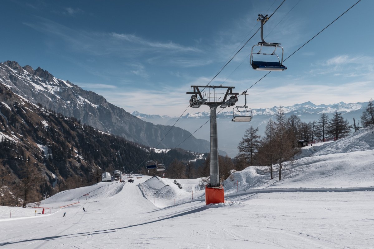 Sesselbahn Jorasse-Col de la Forcle, März 2022