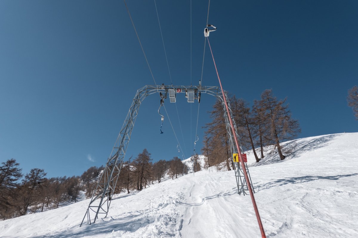 Schlepplift Châtillon mit steilem und unpräpariertem Trassee