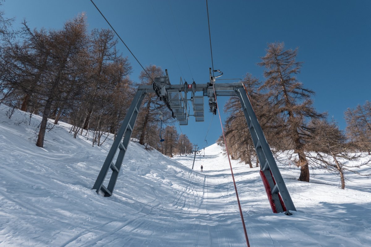 Kurve am Schlepplift Châtillon