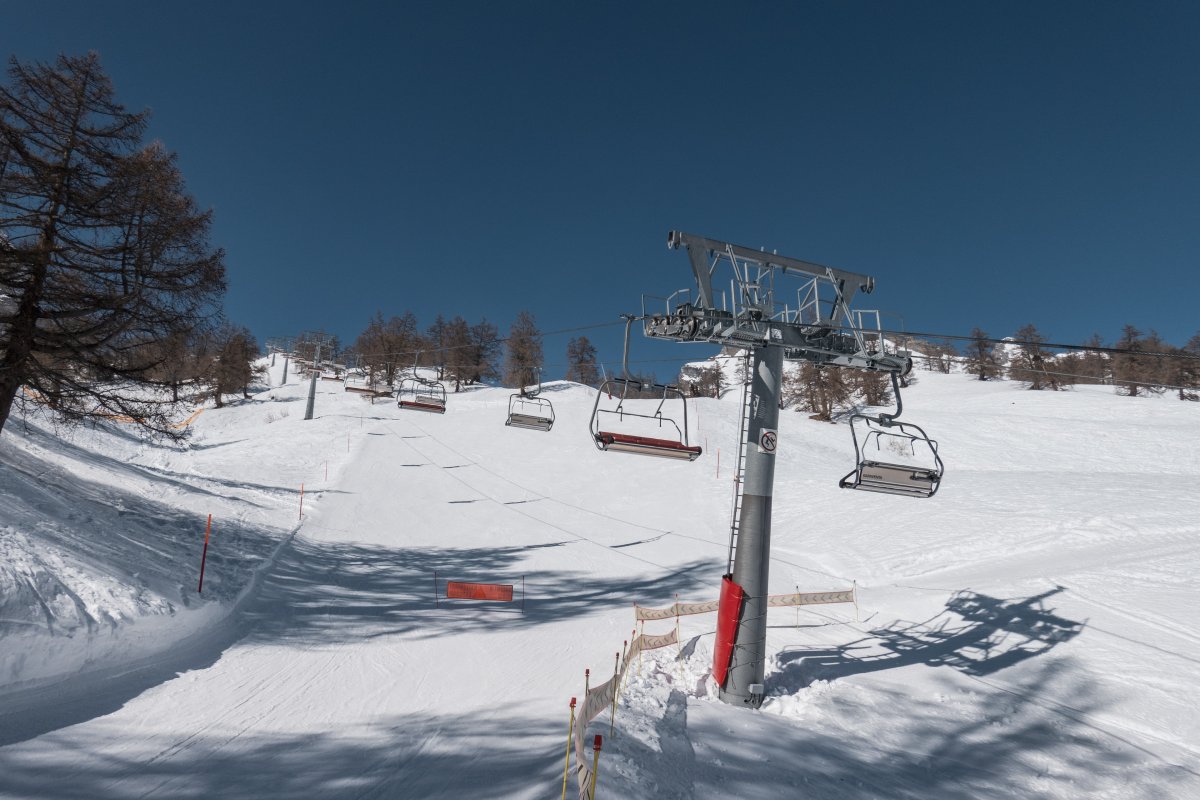 Sesselbahn Bougnonne, März 2022