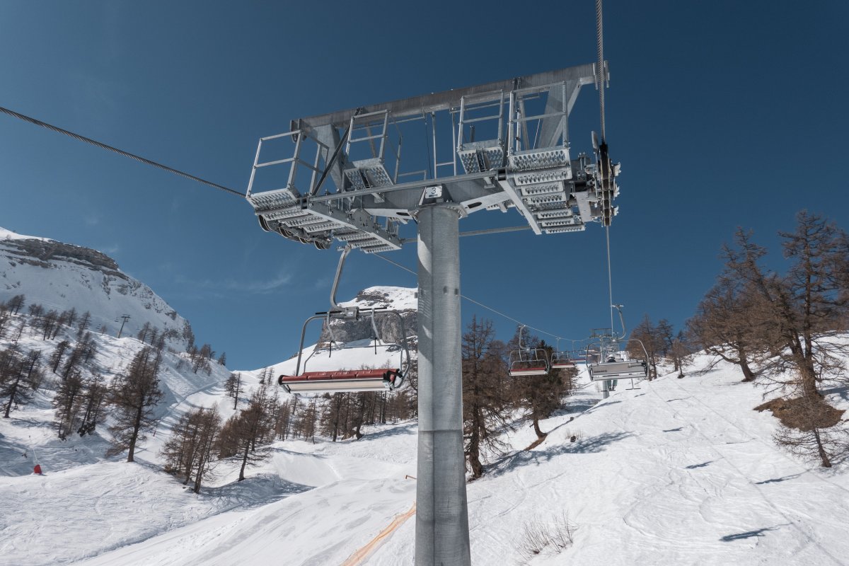 Sesselbahn Bougnonne, März 2022