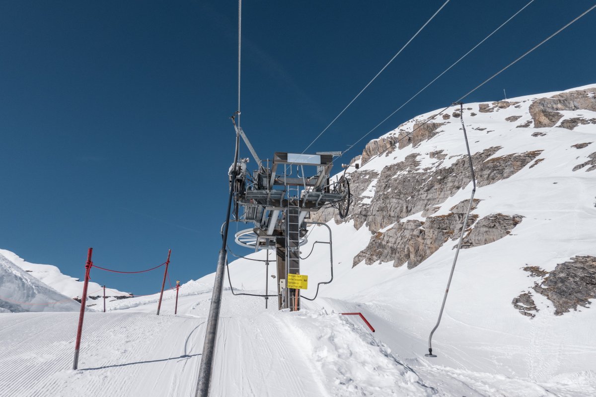 Bergtation des Schlepplifts Tsantonnaire, März 2022