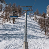 Sesselbahn Jorasse-Col de la Forcle, März 2022