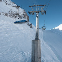 Sesselbahn Jorasse-Col de la Forcle, März 2022