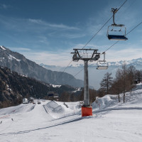 Sesselbahn Jorasse-Col de la Forcle, März 2022
