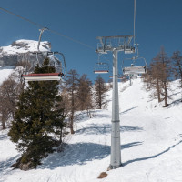 Sesselbahn Bougnonne, März 2022