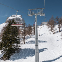 Sesselbahn Bougnonne, März 2022