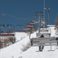 Sesselbahn Bougnonne, März 2022