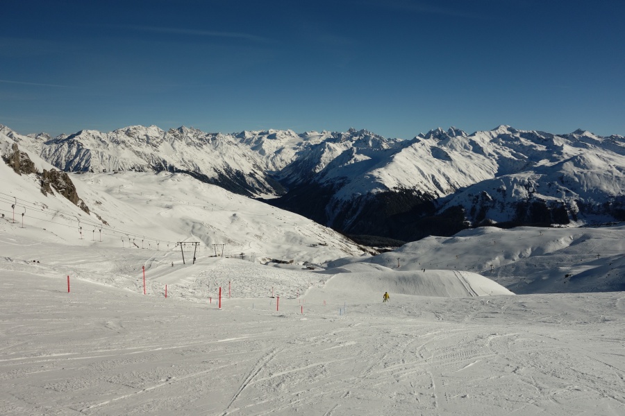 Abfahrt an der Parsennfurka, November 2013