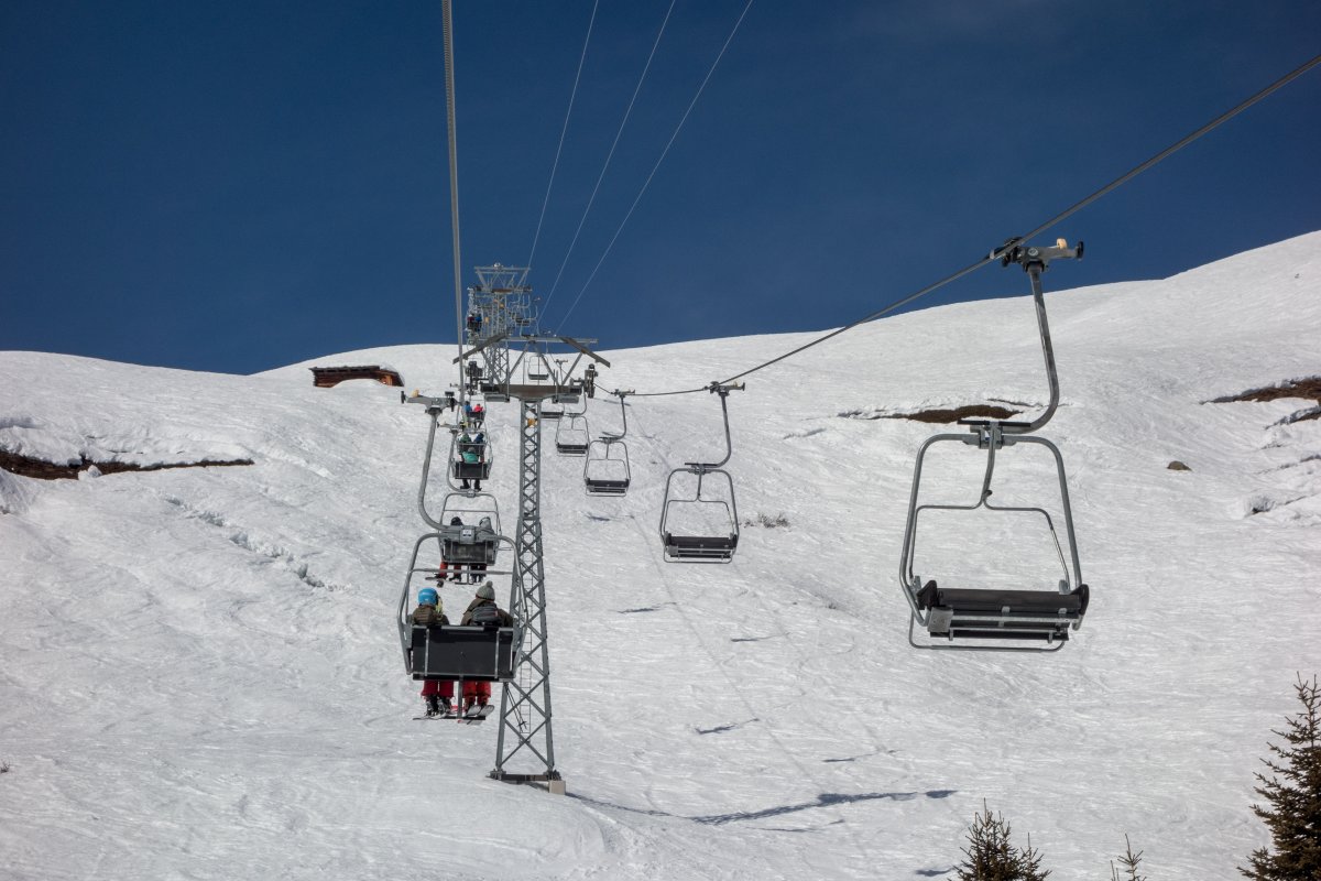 Sesselbahn Schwarzseealp-Gotschnagrat, Februar 2019
