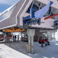 Talstation der Sesselbahn Gruobenalp-Gotschnagrat, Februar 2019