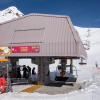 Talstation der Sesselbahn Gruobenalp-Gotschnagrat, Februar 2019