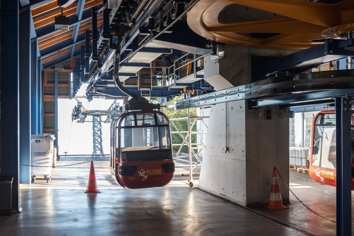 Bergstation der Kabinenbahn Krienseregg-Fräkmüntegg, Oktober 2022