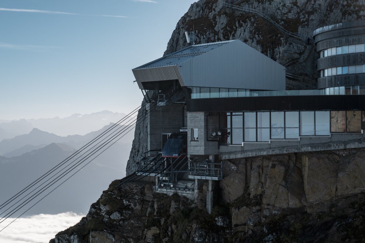 Bergstation der Luftseilbahn Fräkmüntegg-Pilatus Kulm, Oktober 2022